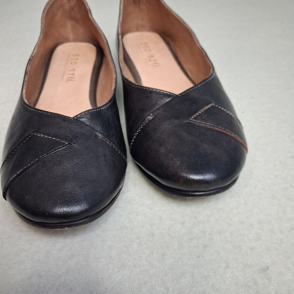 Bed Stu Brown Leather Ballet Flats Crossover Round Toe Slip On Shoes Womens 6 - Picture 12 of 12